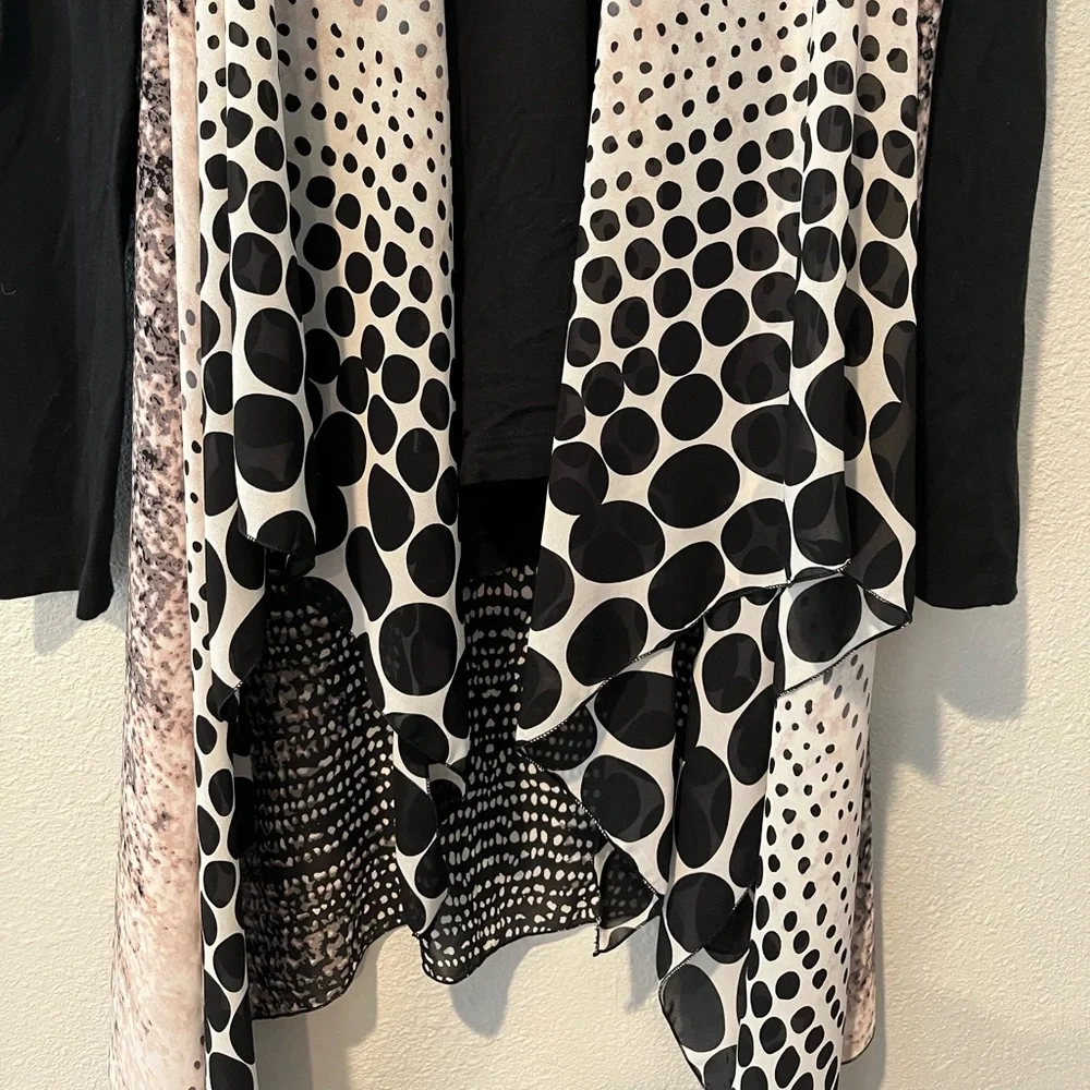 Boho  long line  open front asymmetrical  flowing vest.  Lagenlook  OS